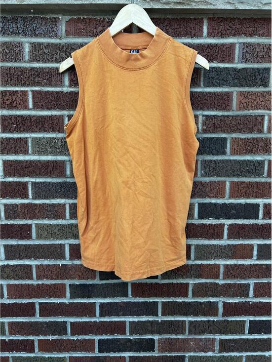 GAP Tops - GAP Burnt Orange High Neck Sleeveless Tee Shirt Tank Top